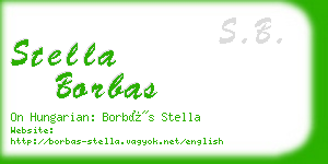 stella borbas business card